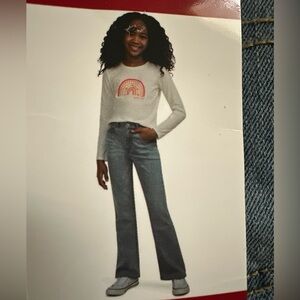 Levis Stretch Girls Youths Size 16 Flare Adjustable Waist Jeans (New)